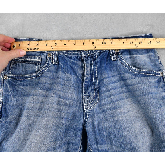 BKE Buckle Derek Men's Jeans 32R (31x30 Meas) Blue Denim - Picture 9 of 11